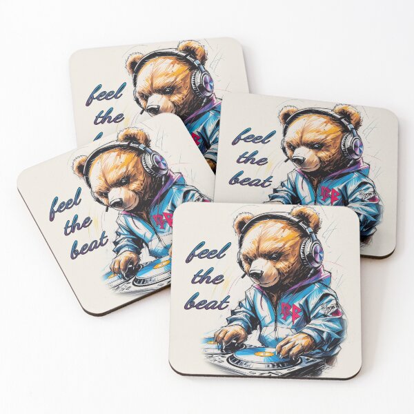 Item preview, Feel the Beat – DJ Bear Vibes" designed and sold by EfraimFunArt.