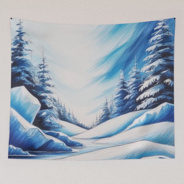 Item preview, Snowy Winter Frozen River Landscape designed and sold by Uniquely Yours.