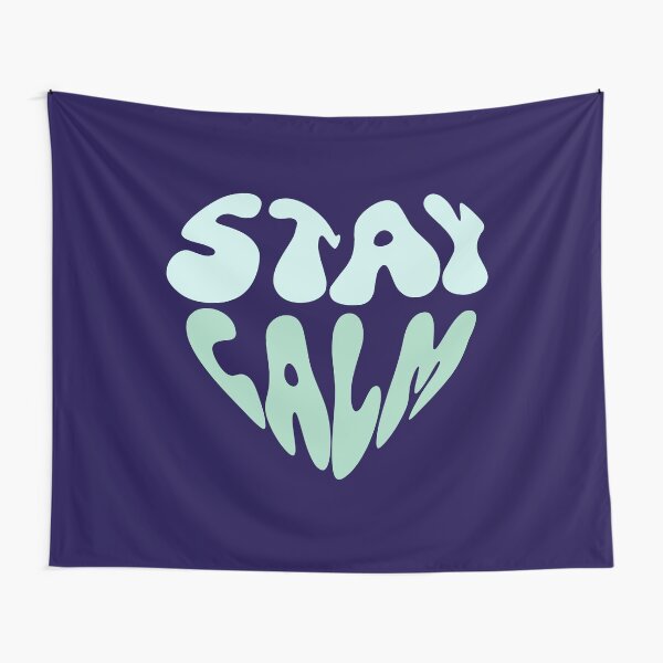 Item preview, Stay Calm Groovy Typography Design | Retro 70s Aesthetic Boho Quote Art designed and sold by typoinspired.