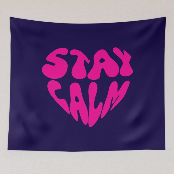Item preview, Stay Calm Groovy Typography Design | Retro 70s Aesthetic Boho Quote Art designed and sold by typoinspired.