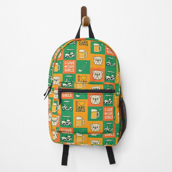 Item preview, Beer, Bulldogs & Cart Girls – Funny Golf Grid Pattern designed and sold by Madds99.