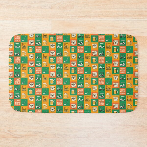 Item preview, Beer, Bulldogs & Cart Girls – Funny Golf Grid Pattern designed and sold by Madds99.