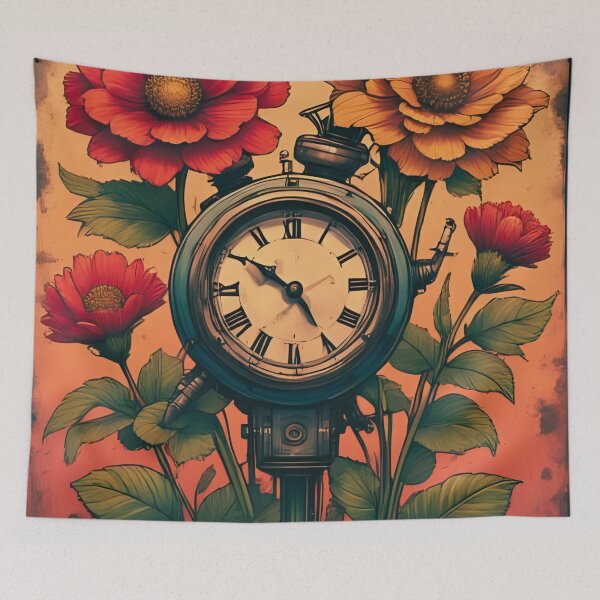 Item preview, "Sunrise Mechanica" Steampunk vintage clock.  designed and sold by coolcomonshirts.