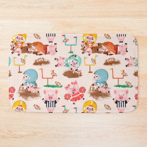 Item preview, Watercolor Muddy Pigs Football Tan designed and sold by SamAnnDesigns.