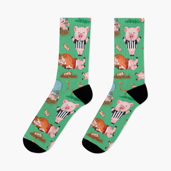 Item preview, Watercolor Muddy Pigs Football Green designed and sold by SamAnnDesigns.