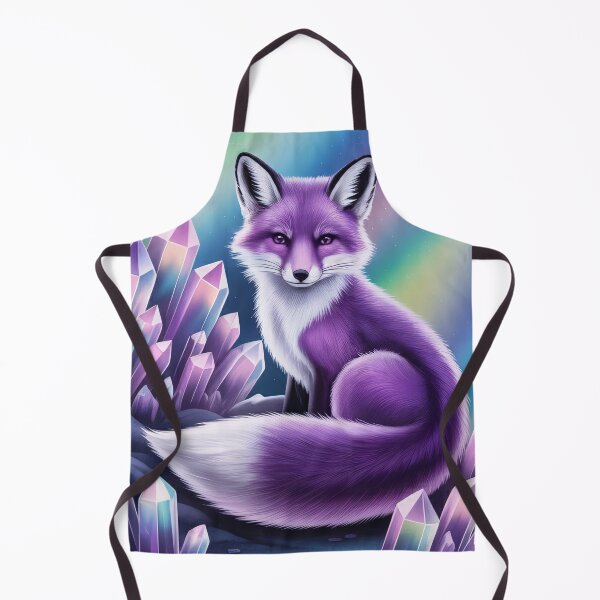 Item preview, Purple Fox Crystal Cave Fantasy Animal Art designed and sold by Parkerzz.