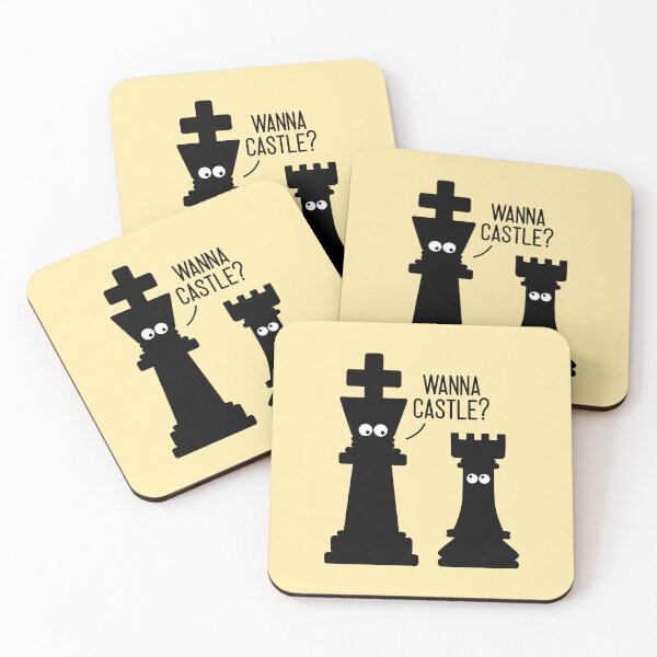 Item preview, Cartoon Chess Pieces King and Rook Castling designed and sold by humnoo.
