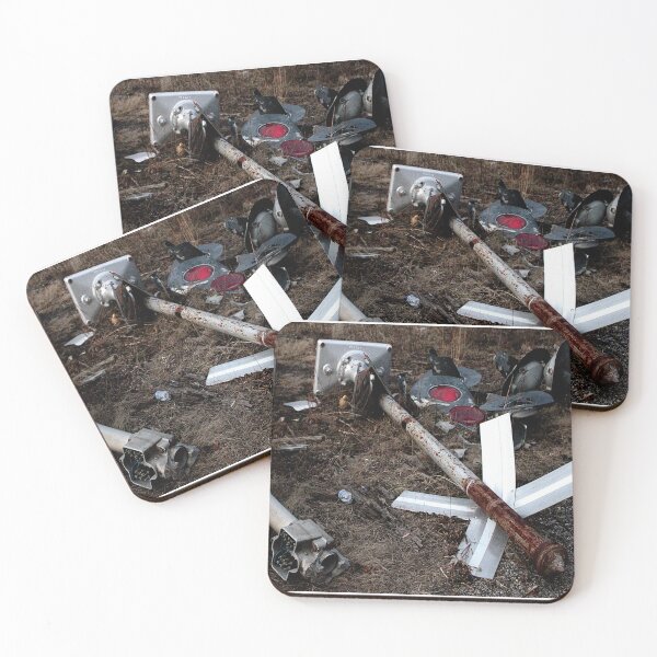 Item preview, Photograph of railroad crossing sign in disrepair designed and sold by ERICHMAN.