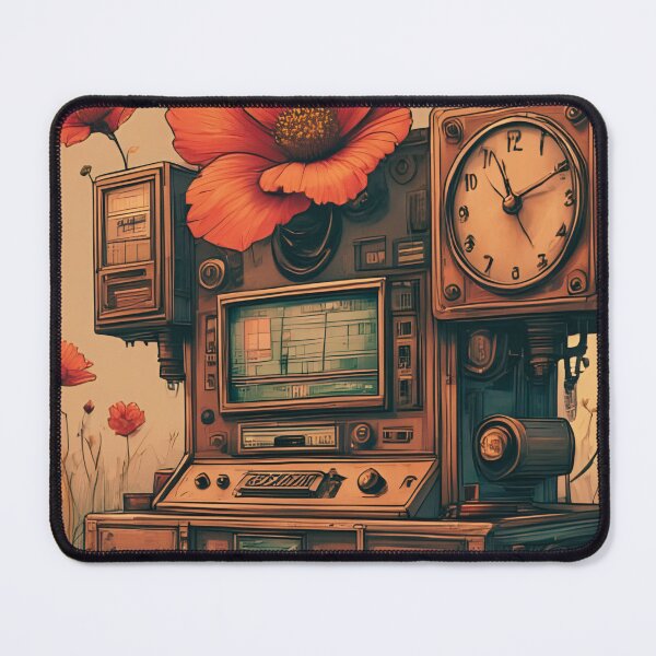 Item preview, "Forgotten Frequencies" Steampunk clock design. designed and sold by coolcomonshirts.