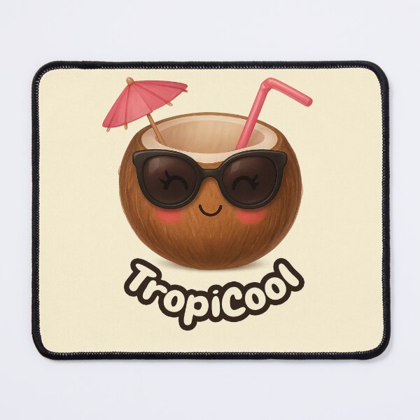 Item preview, TropiCool Coconut – Cute Summer Coconut Drink designed and sold by TastefulDesigns.