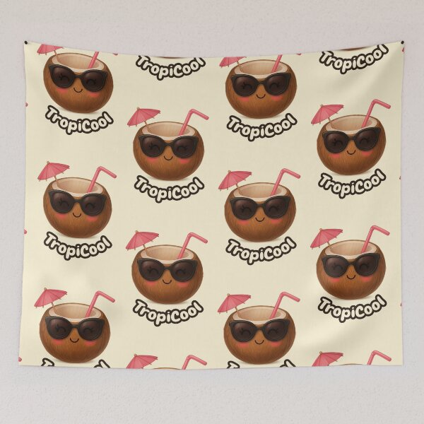 Item preview, TropiCool Coconut – Cute Summer Coconut Drink designed and sold by TastefulDesigns.