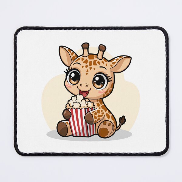 Item preview, giraffe eating popcorn designed and sold by Eternalski.