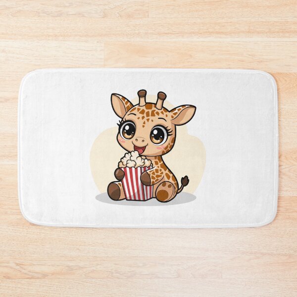 Item preview, giraffe eating popcorn designed and sold by Eternalski.