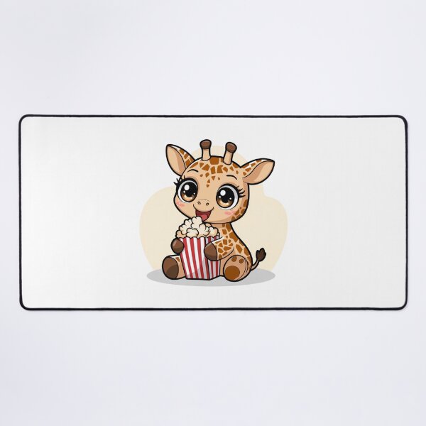 Item preview, giraffe eating popcorn designed and sold by Eternalski.