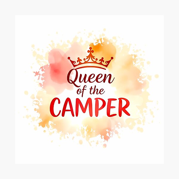 Item preview, Queen of the Camper, Funny Camping, Watercolor Splash designed and sold by QuirkySpark.