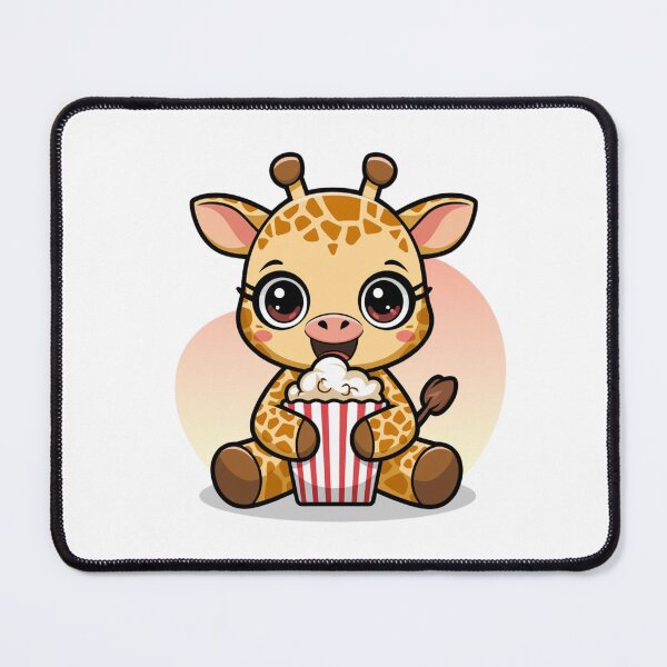 Item preview, giraffe eating popcorn designed and sold by Eternalski.