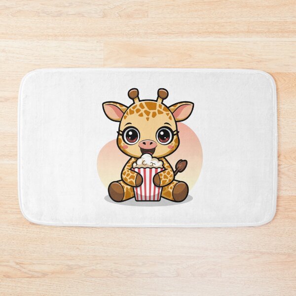 Item preview, giraffe eating popcorn designed and sold by Eternalski.