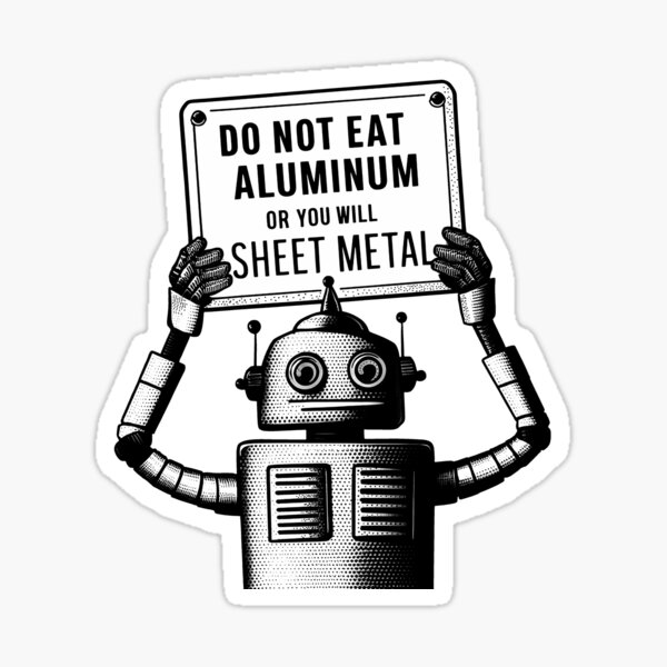 Item preview, Do Not Eat Aluminum Or You Will Sheet Metal designed and sold by Buntrockstore.