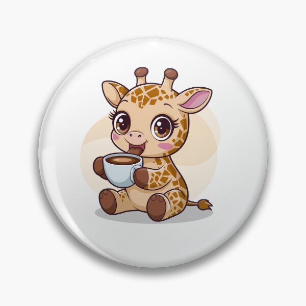 Item preview, giraffe with coffee designed and sold by Eternalski.