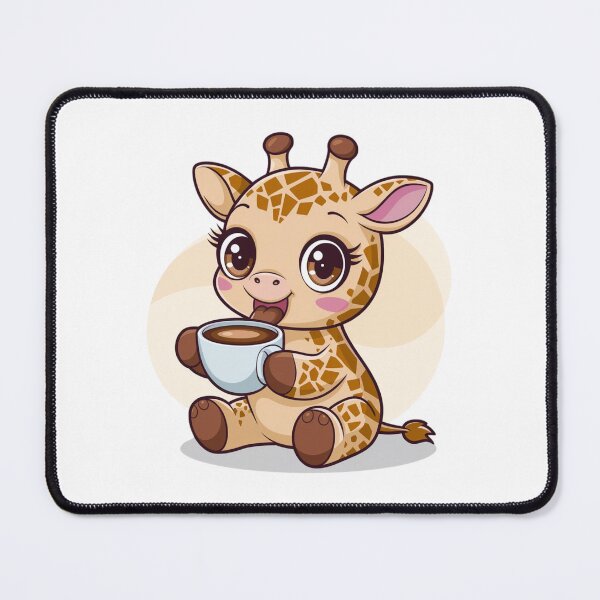 Item preview, giraffe with coffee designed and sold by Eternalski.