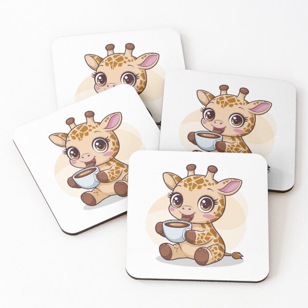 Item preview, giraffe with coffee designed and sold by Eternalski.