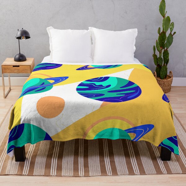 Item preview, Colorful Planets Floating in Space Mural designed and sold by ART ATTACK ZONE.