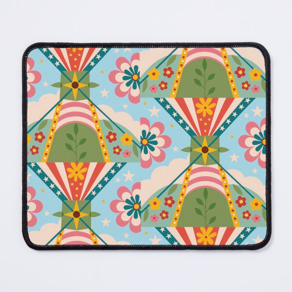 Item preview, Windmill Surrounded by Floral Starbursts designed and sold by ART ATTACK ZONE.