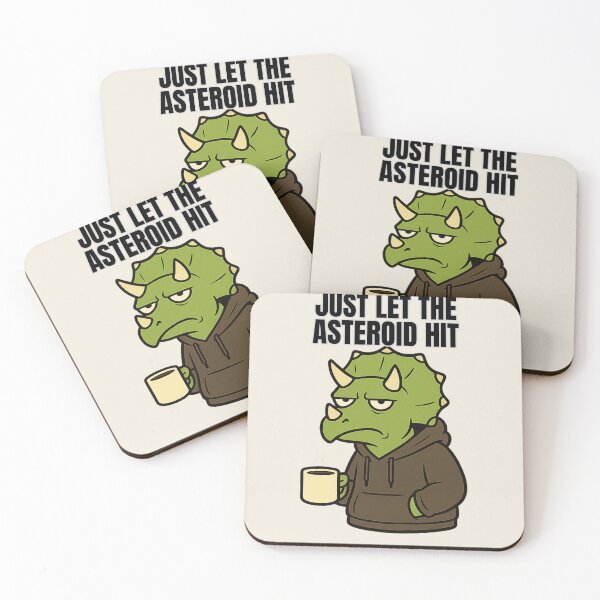 Item preview, Just Let the Asteroid Hit – Grumpy Triceratops designed and sold by TenkaTees.