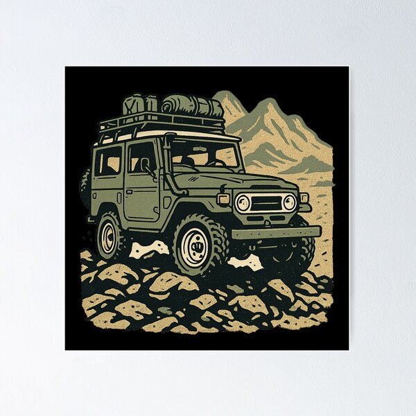 Item preview, FJ40 Trail King – Sage Overland Classic designed and sold by Pickle-Monster.