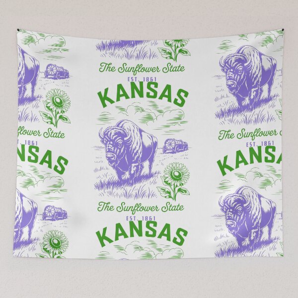 Item preview, Kansas | The Sunflower State | Est. 1861 designed and sold by SaltyLass.