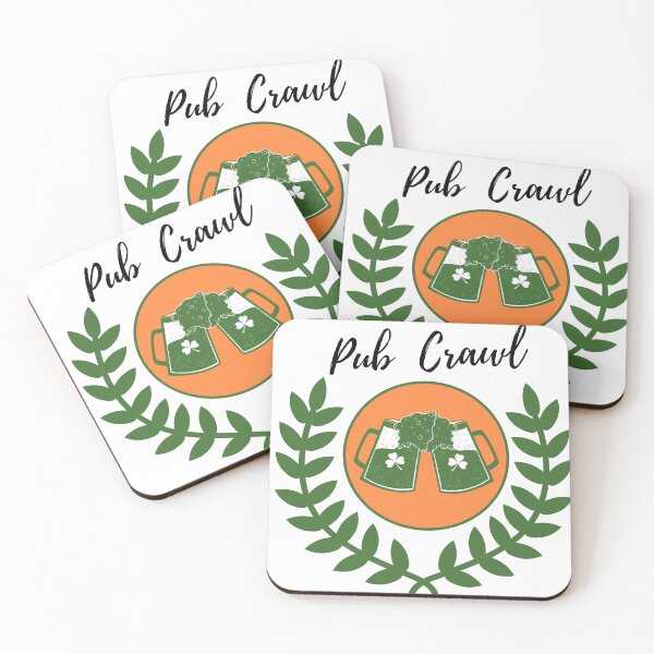 Item preview, St. Patrick’s Day Pub Crawl – Cheers & Shamrocks Beer Mug Design designed and sold by noggull.