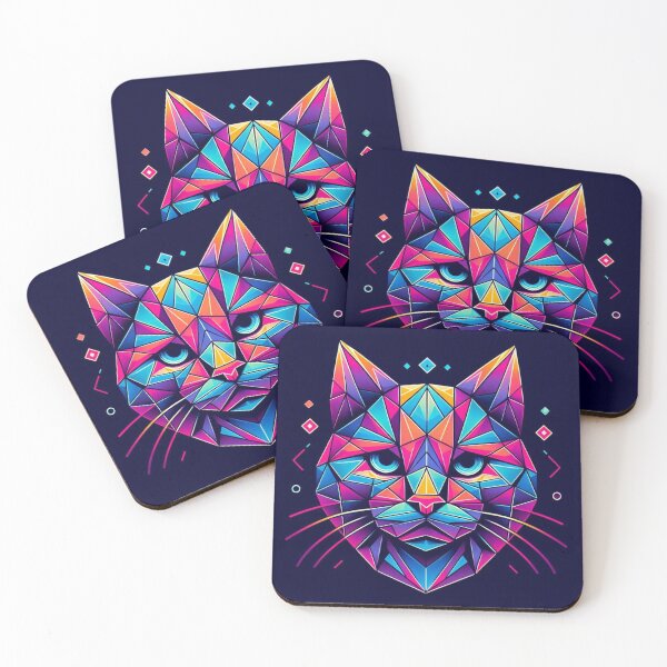 Item preview, Colorful geometric cat designed and sold by Dogandesighn.