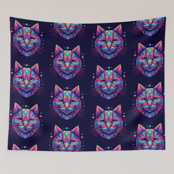 Item preview, Colorful geometric cat designed and sold by Dogandesighn.