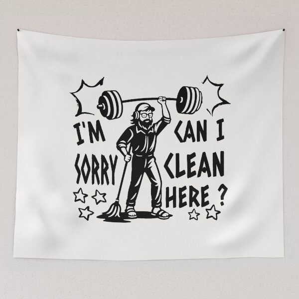 Item preview, Anatoly meme - I Am Sorry Can I Clean Here - overhead press | Internet Fun Gym Prank Black designed and sold by ZechJohnRB.