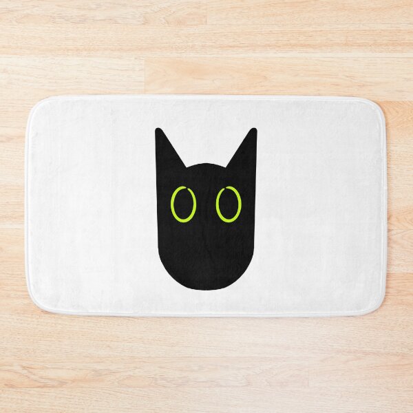 Item preview, Black cat with big green eyes designed and sold by Curiously_Kara.
