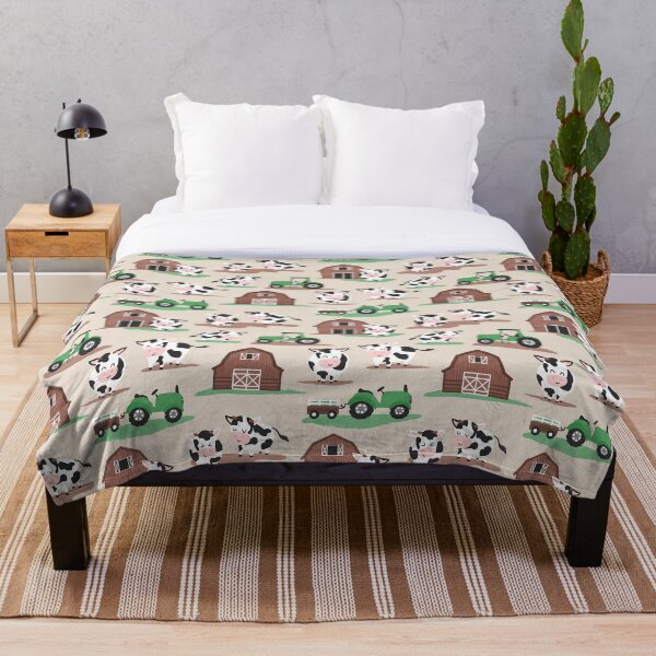 Item preview, Vacas pastando en una granja rústica, marrón y verde designed and sold by SamAnnDesigns.