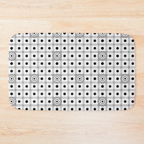 Item preview, Black and White Dot Grid Seamless Pattern, Modern Geometric Print designed and sold by KlarkiteTees.