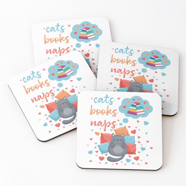 Item preview, Cats Books Naps - sleeping cat dreaming of books designed and sold by ScribbL-ScrabbL.