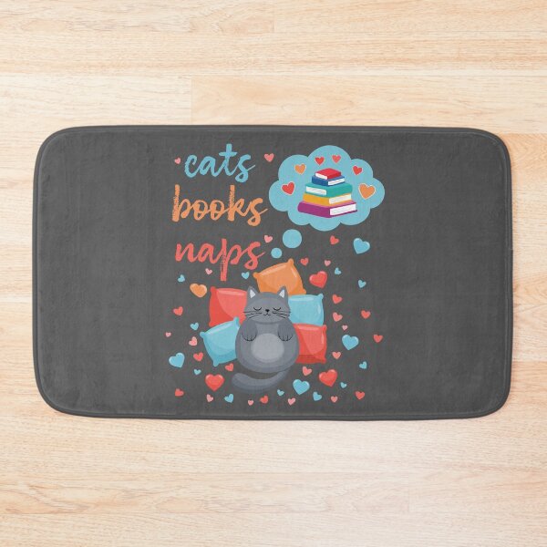 Item preview, Cats Books Naps - sleeping cat dreaming of books designed and sold by ScribbL-ScrabbL.