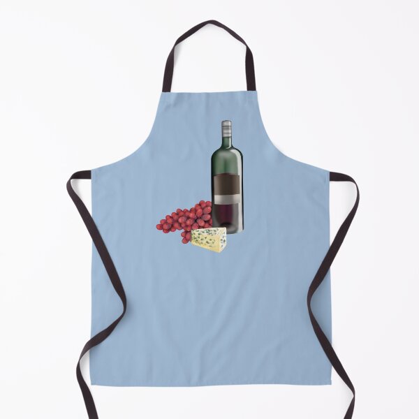 Item preview, Elegant still life with wine bottle, mold cheese piece and red grapes designed and sold by katecheerycake.