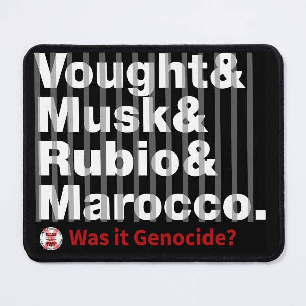Item preview, USAID Was it Genocide 2025: Who did it (Last names, black on white, behind bars) designed and sold by Personnel is Politics.