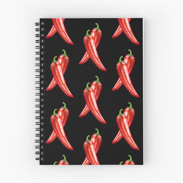 Item preview, Crossed hot chili peppers with green stem in realistic look designed and sold by katecheerycake.