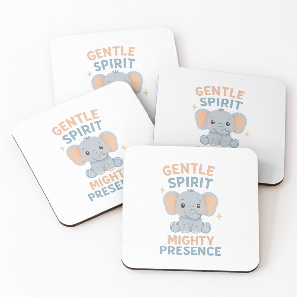 Item preview, Gentle Spirit, Mighty Presence – Baby Elephant Design designed and sold by POPDOTSHOP.