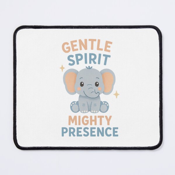 Item preview, Gentle Spirit, Mighty Presence – Baby Elephant Design designed and sold by POPDOTSHOP.