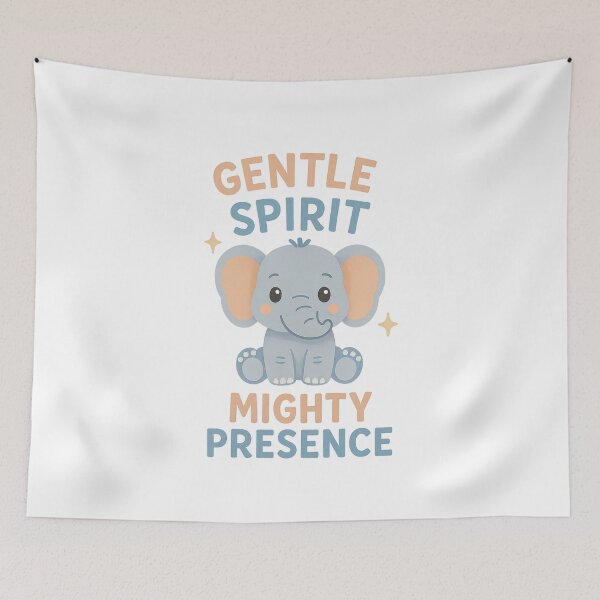 Item preview, Gentle Spirit, Mighty Presence – Baby Elephant Design designed and sold by POPDOTSHOP.