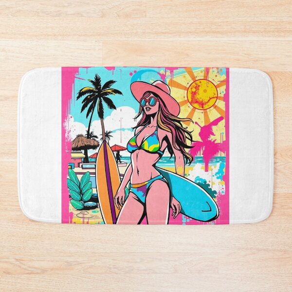 Item preview, Graffiti style art of female surfers  designed and sold by Emo-Devil.