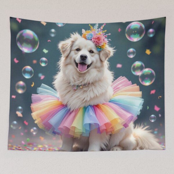 Item preview, Great Pyrenees Dog Ballerina and Bubbles designed and sold by Wags & Tails.