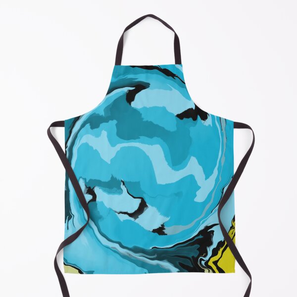 Item preview, A day at the seaside full of sunshine and good mood - abstract wave design in blue and yellow tones designed and sold by Susanna Schorr.