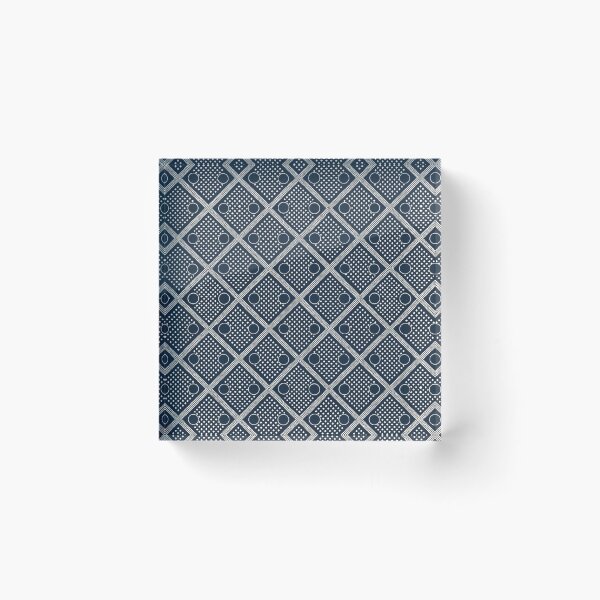 Item preview, Navy and White Geometric Seamless Pattern, Modern Diamond Grid designed and sold by KlarkiteTees.