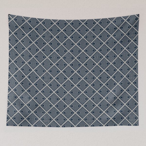 Item preview, Navy and White Geometric Seamless Pattern, Modern Diamond Grid designed and sold by KlarkiteTees.